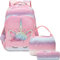Jumpopack Schulrucksack Mädchen Rucksack Kinderrucksack Schule Mädchen Schultasche Einhorn Schulranzen Kinder Schultaschen Violett