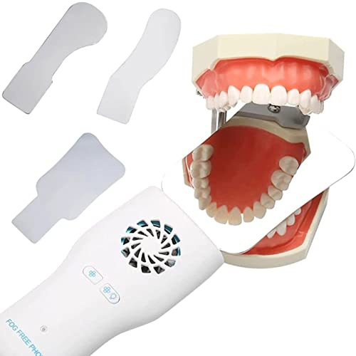 YOPON Anti-Fog Dental Photography Mirrors, Intraoral Mirrors with Handle, Dental Care Kits, LED Orthodontics Mirror Dental Double-Sided Reflector