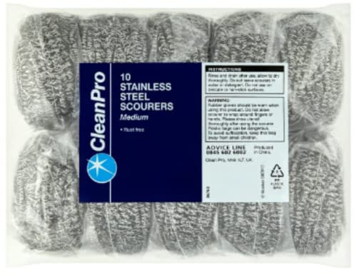 CleanPro 10 Stainless Steel Scourers Medium x Case of 1