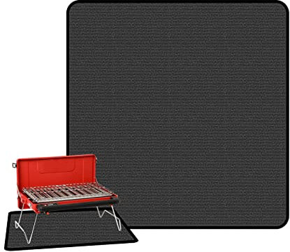 Alfombra Barbacoa Exterior, 80*75 cm Fire Pit Mat Alfombrilla para Fogatas, Protector de Suelo para Barbacoa y Parrilla, Alfombrilla para exterior, para barbacoa de gas, barbacoa de carbón