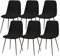 Lydevo Stuhlhussen 6er Esszimmer Strech Stuhlhussen für Esszimmerstühle Universal Waschbar Bezug Stuhlhussen Skandinavisch Stuhlüberzug für Küchenstühle Hotel Bankett,Schlank#Schwarz