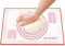 HOOMIL Backmatte, Silikonmatte Backen Große 60x40 cm, Antihafte Rutschfeste Silikon Backunterlage Teigmatte Ausrollmatte mit Messung für Plätzchen Brot Fondant Gebäck Pizza Teig - Rot