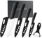 CORESLUX Juego de Cuchillos de Cerámica, 4 Cuchillos de Cocina de Cerámica, con 1 Pelador, Afilado, Cuchillo de Cocinero, Juego de Cuchillos de Cerámica Para Cortar Frutas, Verduras y Carne (Blanco)
