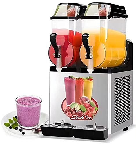 Kommerzielle Doppelzylinder -Mischmaschine, 24l Margarita Frozen Drink Machine, geeignet für Supermärkte, Cafés, Restaurants, Snackbars