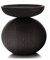 Applicata Shape Bowl vase, Black Stained aok, H 14 cm x Ø 13 cm