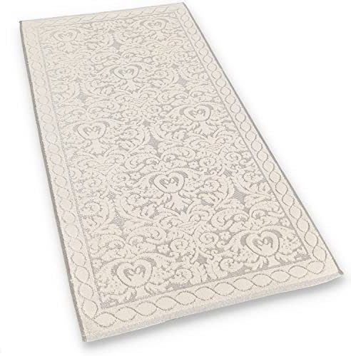 Casatessile Tappeto da Bagno Spugna Cotone Rebecca Lungo, Medio o Tappetino Scendi Doccia - Tortora, 60x120 cm.