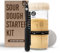 Gärglas Sauerteig-Starter-Set mit 710 ml Glasgefäß – inkl. Thermometerstreifen & atmungsaktiven Abdeckungen – perfektes Starter-Kit für Sauerteigbrot & Anfänger