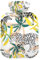 Tropischer Leopard Zebra Wärmflasche mit Bezug, Wärmflaschen zur Schmerzlinderung, Handfußwärmer, Heiztasche für Erwachsene, 1L