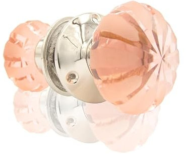 Brass Door Knob Set for Interior Doors | Internal Door Knobs | Mortice, Glass & Crystal Doorknobs | Opulence & Style with Traditional Design of Door Nobs to Enhance Any Room... (DK-M-SN)
