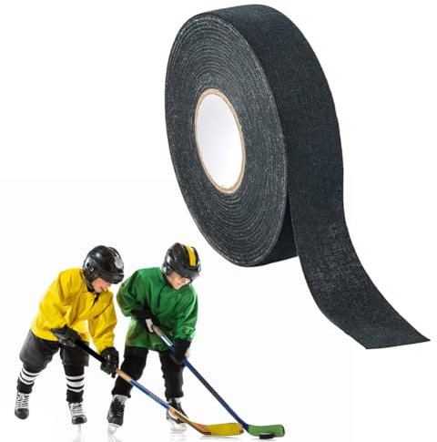 KARELLS Nastri di Bastone di Hockey,Nastro per Racchette da Hockey,Nastro per Hockey Anti-Scivolo,Nastro di Presa per Sport,Nastro Hockey,per Racchette da Hockey,Racchetta da Golf,25 m x 25 mm,Nero