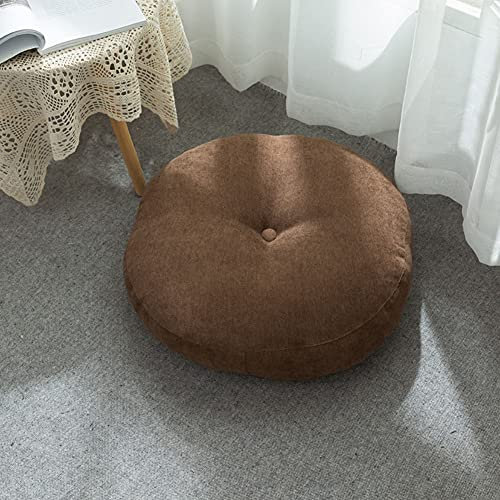 Runde, solide Bodensitzkissen, weiche, Bequeme, Dicke Stuhlauflage, Tatami, kompatibel mit Meditation, Yoga, Wohnzimmer, Balkon (grau, 45,7 x 45,7 cm), Wohnzimmer und Schlafzimmer