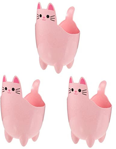 Cabilock 3piezas Mini Papelera De Forma De Gato Cubo De Cartoon Para Escritorio Recipiente De Almacenamiento Dormitorios y