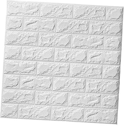 Veemoon 3D Wandsticker Ziegelstein Selbstklebende Wanddekoration Für Wohnzimmer Schlafzimmer Und Schule Perlenweiß