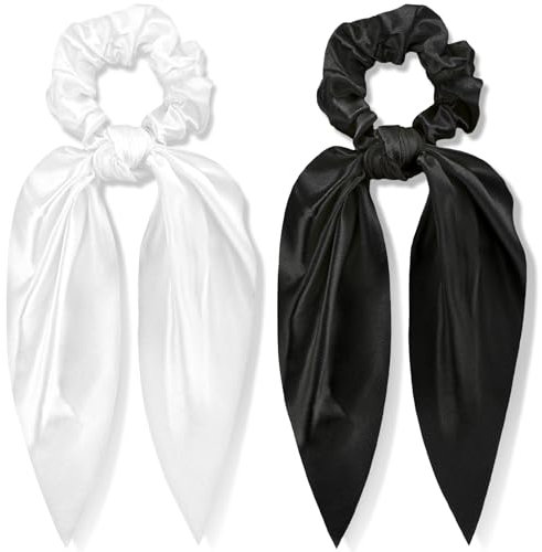 2 Stück Scrunchies Mit Schleife Scrunchies Schleife Blumenhaarschal Scrunchie Bänder Band Scrunchies Für Haare Elastischer Haargürtel Floral Muster Schleife Haarschmuck Für Frauen Mädchen