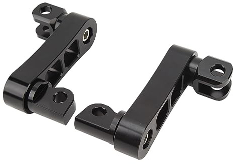 Support D'extension de Repose-pieds de Moto Robuste et Réglable à 360 ° pour le Tourisme (BLACK)