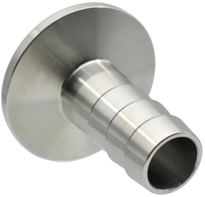 Vakuum Schlauch Barb Joint Edelstahl 304KF10 KF16 KF25 KF40 KF50 Vakuum KF Drei Clip Flansch Adapter Stecker Joint(Size:KF40-10mm)