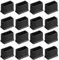 QUARKZMAN 26Pcs Embouts de Pieds de Chaise Carrés en PVC, 30mm x 15mm OD, Noirs, Patins de Pieds de Meubles pour Table, Capuchons de Protection de Sol pour Table de Patio
