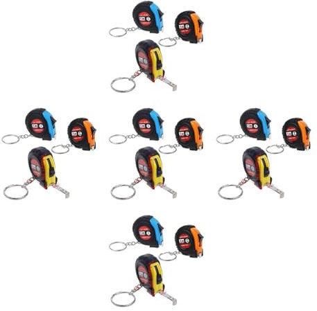 Ausziehbares Maßband für Schlüsselanhänger, Taschenformat, 1 m, silberfarben