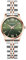 VXFAIZY Damen Einfachheit Uhr Wasserdicht Casual Armbanduhr für Frauen(Silber-roségold, Grün)