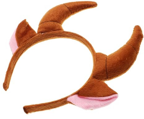 GALPADA 2stücke Kids Ochs Horn Stirnband Cartoon Tierohren Kopfbedeckung Für Kostümpartys Cosplay Und Halloween Braunes Haaraccessoire Für Jungen Und Mädchen
