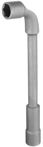 sourcing map L Shaped Angled Hex Socket Wrench 15mm CR-V Double Ended Metric 6 Point Tubular Socket Spanner for General Repairing, Pipeline, Bicycle Car Maintenance