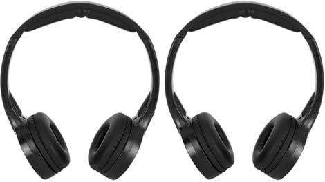 Casque Stéréo Infrarouge sans Fil, écouteurs de Voiture à 2 Canaux avec Fonction de Mise en Sourdine et D'arrêt Automatique, pour Lecteur DVD D'appui-tête de Voiture