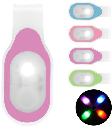 Ainiv LED Clip Lampe, Clip Mini Torch Blinklicht Clip Clip-On Magnet-LED-Licht, USB Aufladbar Magnetisch 3 Modi Clip Chest Lamp für Laufen Gehen Radfahren Joggen Nacht Schichtkrankenschwester (Rosa)