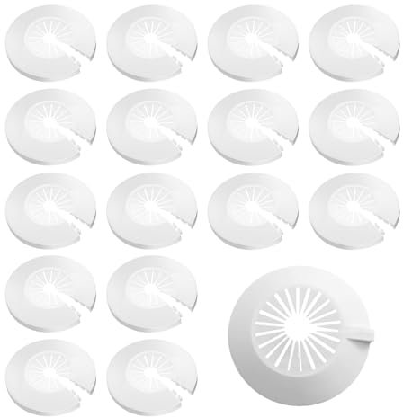 30 Piezas Tubería de Cubierta de Radiador Radiadores Plásticos Blancos de Tubo Embellecedor Radiador Cubre para Tuberias de Calefaccion de Agua de 14-29 mm