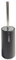 Toilet brush and bracket, floor-standing,long handle,stainless steel anti-rust, durable toilet brush (Black)