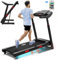 CIIHI Treadmill with Auto Incline - 15% Auto Incline Treadmill with 350 lbs Capacity - Foldable Running Machine for Home Adjustable Height Handrail with APP, Voice Control and Speaker - 8.7 MPH