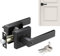 Nevalerra Tirador de puerta con cerradura – Pomo con cerradura y llave, 3 perillas de puerta interior | Tirador de puerta de entrada de aleación de aluminio resistente para puertas exteriores