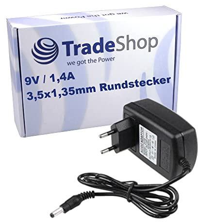 Trade-Shop 9V 1,4A Netzteil/Ladegerät/Ladekabel/Netzstecker Ersatznetzteil kompatibel mit Compex Muskeltrainer Muskelstimulator ersetzt 683010