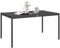 Outsunny Gartentisch, Balkontisch für 6 Personen, Esstisch, Terrassentisch aus Alu, 145 x 90 x 74 cm, Dunkelgrau
