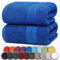 NatureMark Serviettes DE Bain Premium/Serviettes DE Douche en 100% Coton, Douces, durables, avec Boucle de Suspension – Lot de 2, 100x150 cm, Bleu Roi