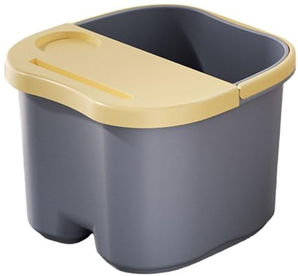Sharplace Footbath Fußbadewanne Fußbadewanne für wohltuende Fußentspannung, Wanne für Fußbad, Stabiles Kunststoff-Fußbecken für Pediküre Einweichen der Füße, Fußpflege, Entgiftung, Blau M mit Deckel