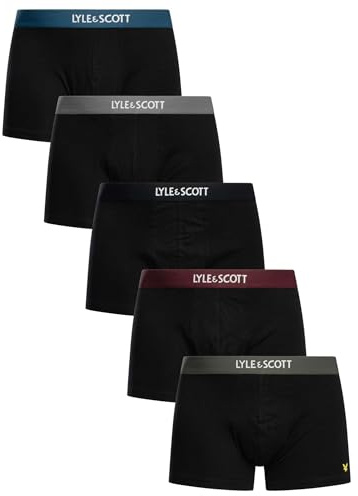 Lyle & Scott Mens Henrick 5 Pack Boxers Black XXL