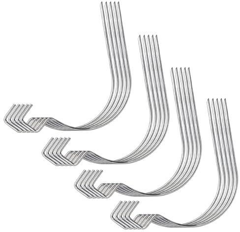 Penitue 20pcs Heavy Duty Picture Hangers for Drywall, Stainless Steel Monkey Wall Hercules Hooks Gorilla Holds Up to 100 lbs Ideal for Hanging Art Mirrors Photos Clocks Shelves & Plant Pots