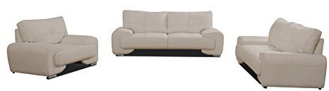 mb-moebel Polstergarnitur Sofa Set 3er & 2er & Sessel 3-2-1 Wohnlandschaft 3-Sitzer und 2-Sitzer Möbel Set - Florida LUX (Cappuccino)