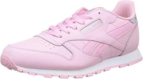 Reebok Classic Leather Pastel, Baskets Fille, Rose (Charming Pink/White), 34.5 EU