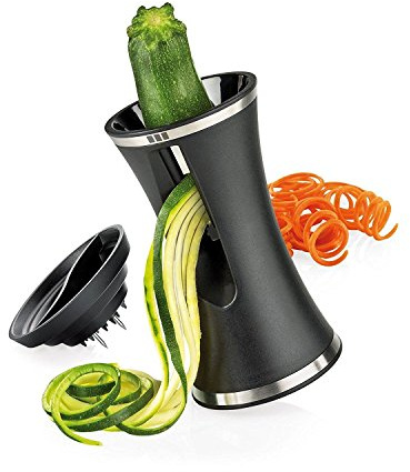Küchenprofi Gemüseschneider, Edelstahl / Glas, Schwarz, Edelstahl, Manuell, Pfefferstreuer/Salzstreuer