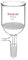 StonyLab Vidrio de Borosilicato Embudo de Filtración Buchner con Frita Gruesa, Diámetro de Disco de 56mm, Profundidad de 60 mm, con Junta Interna Cónica Estándar 24/40 y Tubo de Vacío Serrado - 100ml