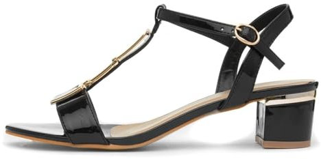 Lunar Ladies Blaze Black Patent Heeled Sandal 3 Black