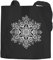Jutebeutel Mandala Ornament Bohemian Boho Ethno Baumwolltasche Stoffbeutel Tragetasche Autiga® schwarz 2 lange Henkel