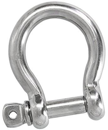 HEAVYTOOL Schäkel geschweift 5mm Edelstahl V4A AISI 316 (10 Stück) Bügelschäkel U-Schäkel Omega-Schäkel D-Bügelschäkel Rundschäkel