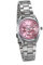 JewelryWe Damen Uhren Elegant Analog Quarz Business Casual Armbanduhr mit Silber Ton Edelstahl Armband, Pink