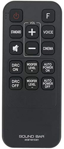 ALLIMITY AKB74815301 Télécommande remplacée pour LG Sound Bar LAS453 LAC553B LAS454B LAS260B LAS453B S55A3-D