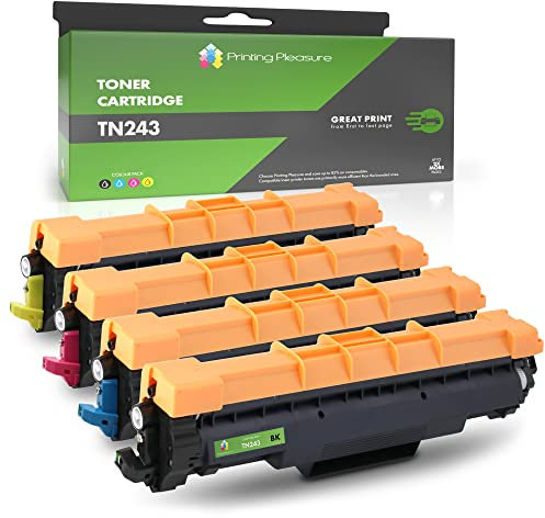 4 Toner kompatibel für TN-243 TN-247 mit CHIP Brother DCP-L3510cdw, DCP-L3550cdw, HL-L3210cw, HL-L3230cdw, MFC-L3710cw, MFC-L3750cdw, MFC-L3770cdw - Schwarz/Cyan/Magenta/Gelb
