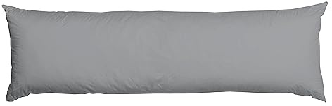 AmigoZone Bolster Body Pillow - Hollow Fiber Filled for Maternity Support, Side Sleeper, Free Case (Grey, Super King 6FT (72))