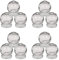 Rukauf Lot de 12 Ventouses en Verre - Diamètre : 5,5 cm - Hauteur : 6,4 cm - Massage sous Vide