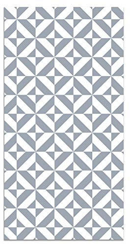 Panorama Vinylteppich Blau Geometrie - 300x200 cm - Waschbar rutschfest Küchenteppich